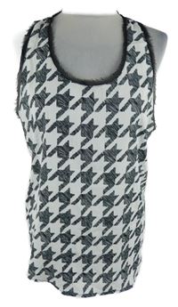 Dámksý bílo-černý vzorovaný top H&M