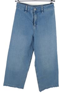 Dámské světlemodré široké rifle M&S vel. 10S