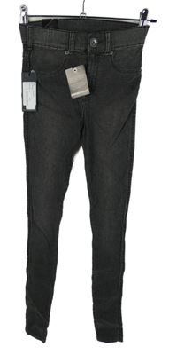 Nové - Dámské tmavošedé skinny rifle 