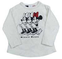 Bílé úpletové triko s Minnie Zara