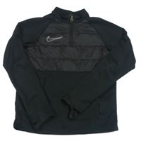 Černá šusťákovo/sportovní funkční mikina s logem Nike