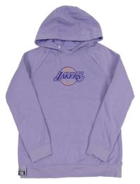 Fialová mikina s nápisem a kapucí Decathlon