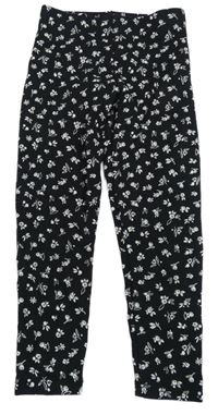 Černé květinové legíny Nutmeg