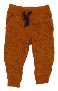 Oranžové tepláky s medvědy Liegelind