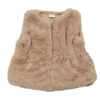 Světlerůžová kožešinová podšitá vesta Next