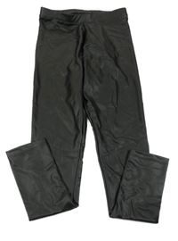 Černé koženkové legíny Zara