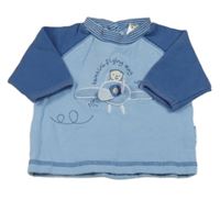 Modrá mikina s obrázkem bhs