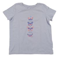 Fialové tričko s motýlky Tom Tailor