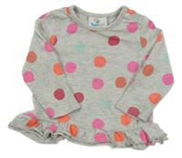 Šedé triko s puntíky Topolino