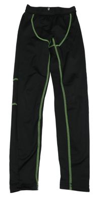 Černo-zelené sportovní legíny