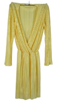 Dámský žlutý plisovaný kraťasový overal NLY trendy