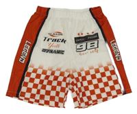 Bílo červené sportovní kraťasy s nápisy Shein