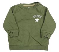Khaki mikina s nápisem F&F