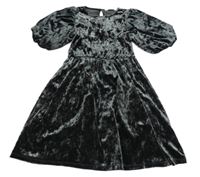 Antracitové sametové šaty H&M
