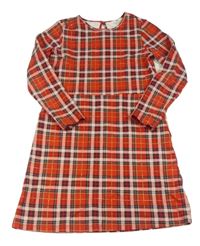 Červeno-světlerůžovo-zelené kostkované šaty H&M