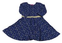 Tmavomodré bavlněné šaty s hvězdami Mini Boden