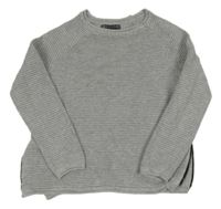 Šedý žebrovaný svetr Primark