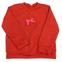 Červená mikina s mašlí SHEIN