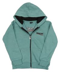 Světlezelená propínací mikina s kapucí Baleciaga