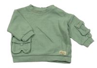 Zelená kostkovaná mikina s kapsou F&F