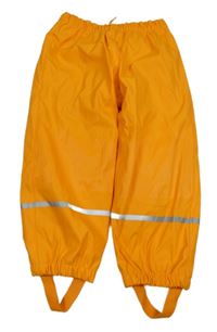 Oranžové nepromokavé zateplené kalhoty Lupilu