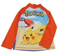 Červeno-modré UV triko s Pikachu 