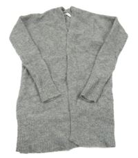 Šedý vlněný cardigan 