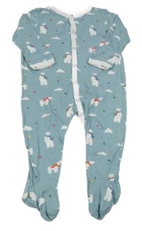 Modrošedý overal s ledními medvědy Tchibo