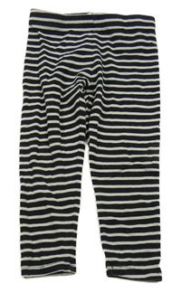 Černo-bílé pruhované legíny Next