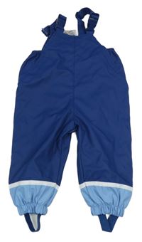 Tmavo-světlemodré nepromokavé laclové kalhoty Ergee