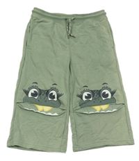 Khaki 3/4 tepláky s příšerkami Kids