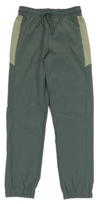 Khaki šusťákové cuff kalhoty Primark