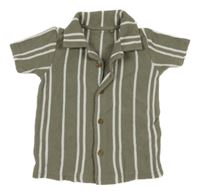 Khaki-bílá strukturovaná košile George