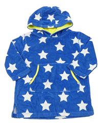 Modré froté županové šaty s hvězdičkami a kapucí Miniclub