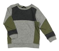 Šedo-khaki mikina s nápisem George