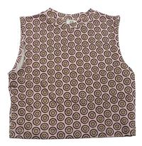 Světlerůžovo-béžový vzorovaný crop top River Island