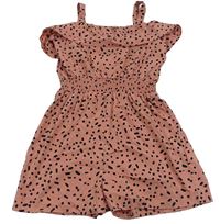 Starorůžový kraťasový overal se vzorem Primark