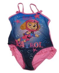 Modro-růžové jednodílné plavky se Sky - Tlapková patrola 
