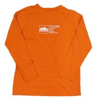 Oranžové triko s nápisem Primark 