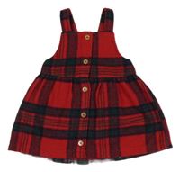 Červeno-barevné kostkované propínací šaty zn. F&F