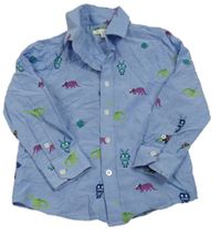 Modrá košile s dinosaury Bluezoo