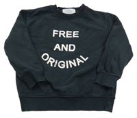 Černá mikina s nápisem Zara