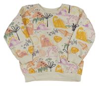 Smeatanová ovesize mikina s dinosaury 