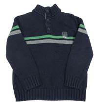 Tmavomodrý svetr s proužky S. Oliver