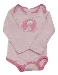 Světlerůžové body s vílou 