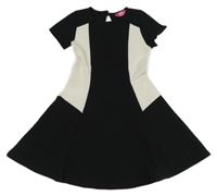 Černo-smetanové strukturované šaty Y.d. 