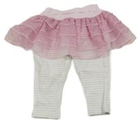 Růžová tylová sukně se všitými legíny 