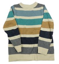 Béžovo-barevný pruhovaný svetr H&M