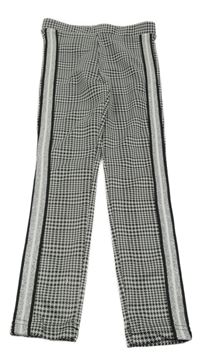 Černo-bílé vzorované legíny s proužky Y.F.K.