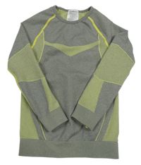 Šedo-limetkové sportovní funkční triko Lupilu